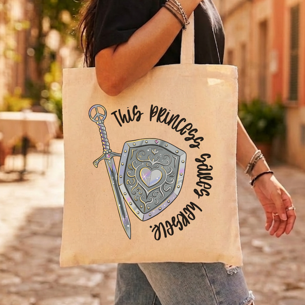 This Princess Saves Herself Totebag